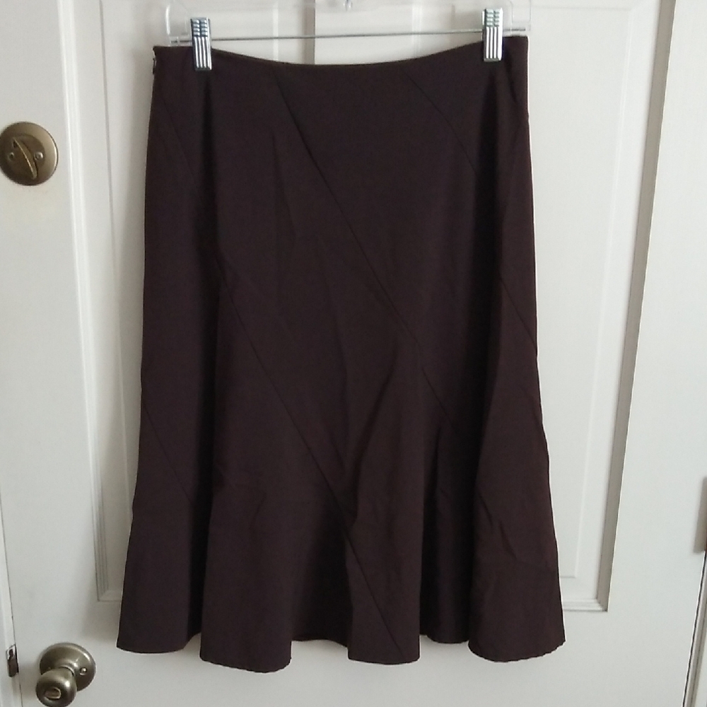 New York & Company Dark Brown A-Line Skirt